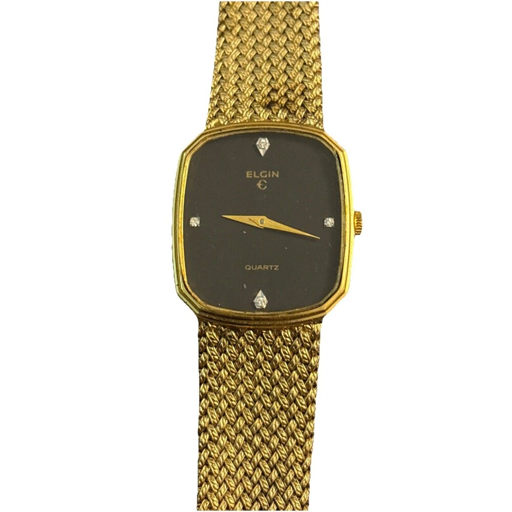 Vintage Elgin EK103 Gold Tone Petite Ladies Watch Mint Condition Needs Battery